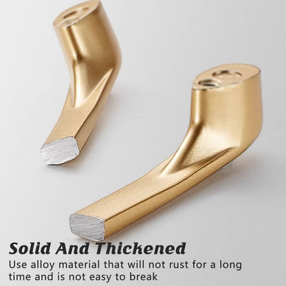 Solid Brass Wardrobe Handle with Bright Gold Finish