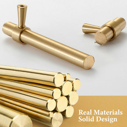 Pure Copper Cabinet Handles with Brushed Finish