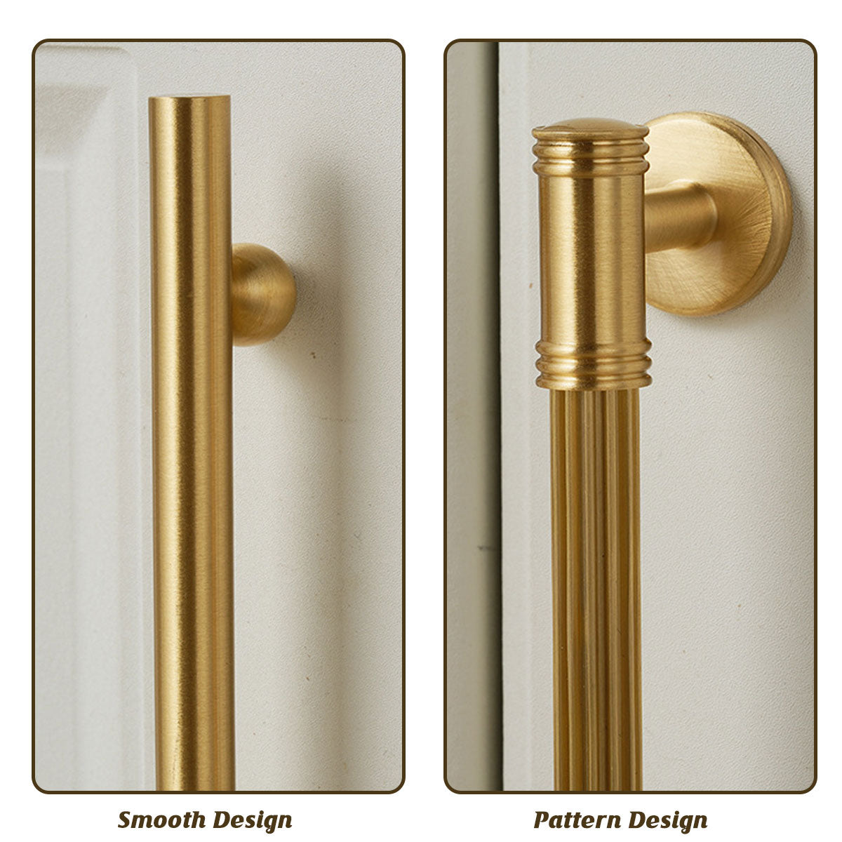 Solid Brass Cabinet Handle with 5 Hole Distances