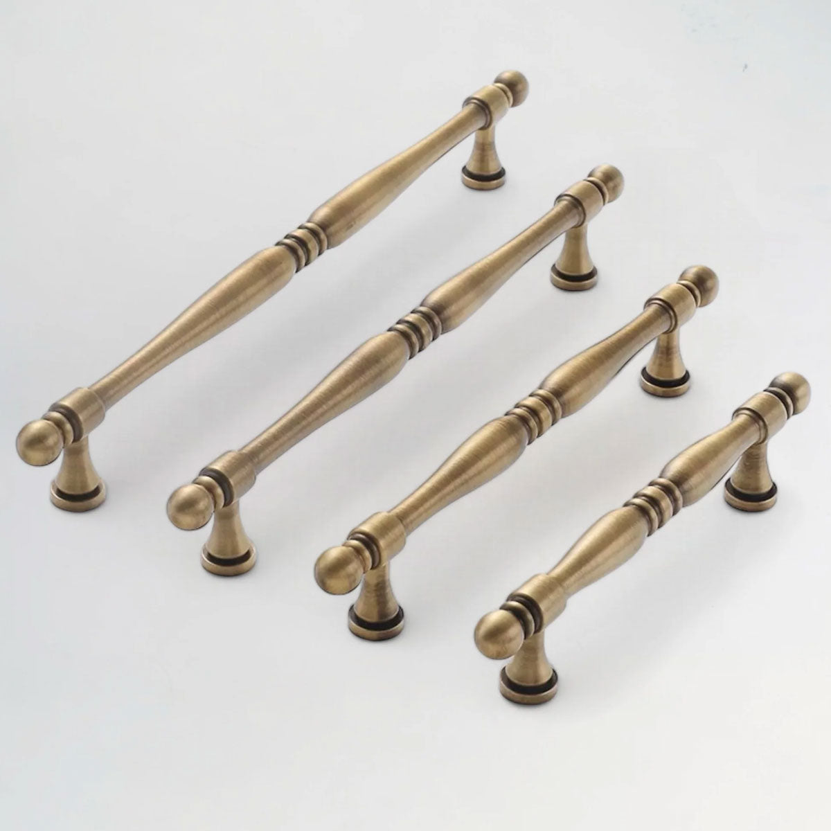 Solid Copper Cabinet Handle in Vintage Brushed Finish