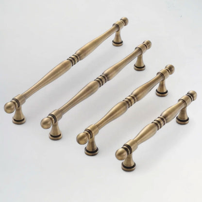 Solid Copper Cabinet Handle in Vintage Brushed Finish