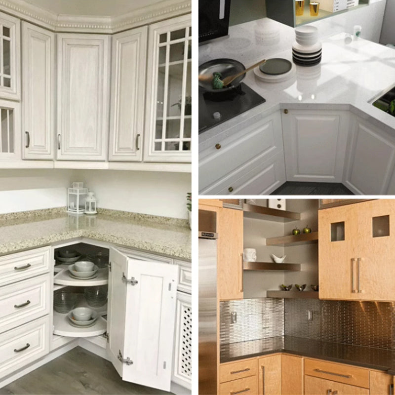 Silver Electroplated Steel Cabinet Corner Door Hinge 135 Degree