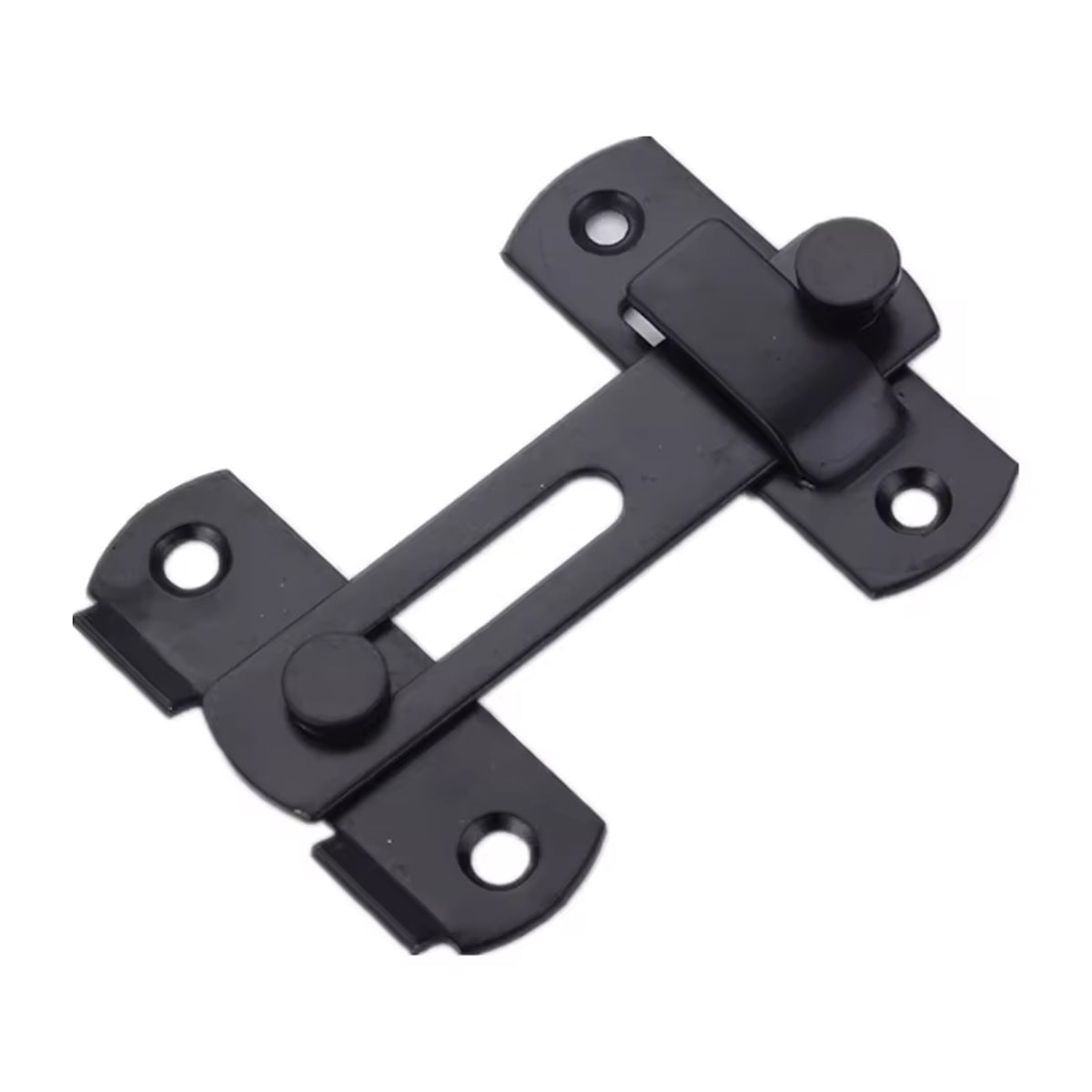Black Stainless Steel 90 Degree Sliding Door Safety Latch Set