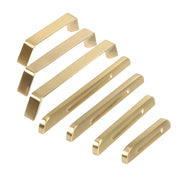 2 Styles Brushed Brass Brass Cupboard & Cabinet Door Pull Handle 64-160mm