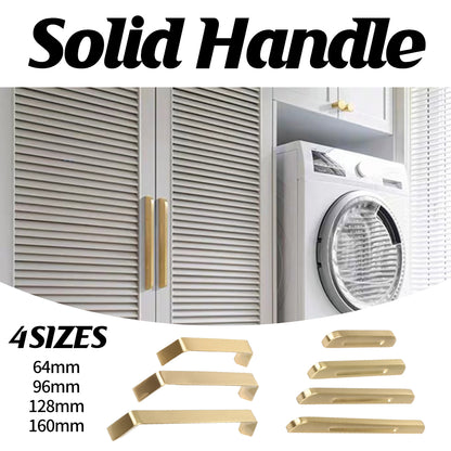 Solid Brass Cabinet Handles with Brushed Finish