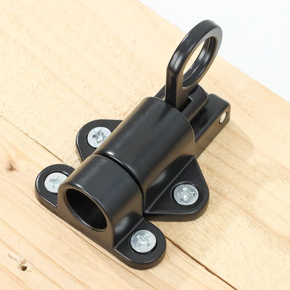 Black Finish Aluminium Alloy Spring Bolt Door Window Lock Set