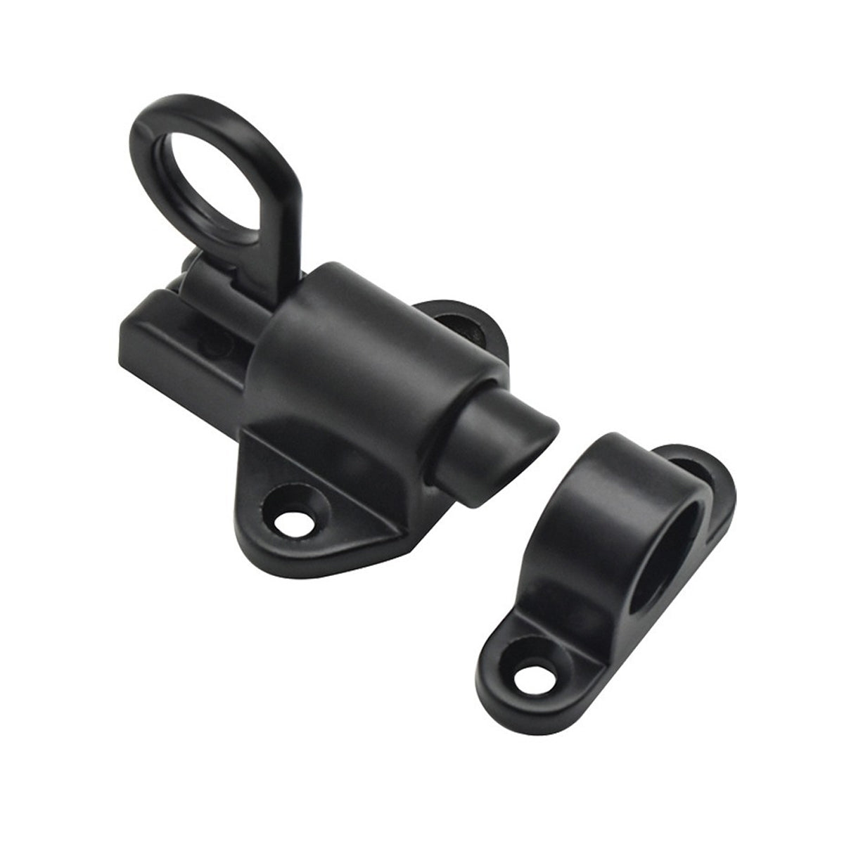 Black Finish Aluminium Alloy Spring Bolt Door Window Lock Set