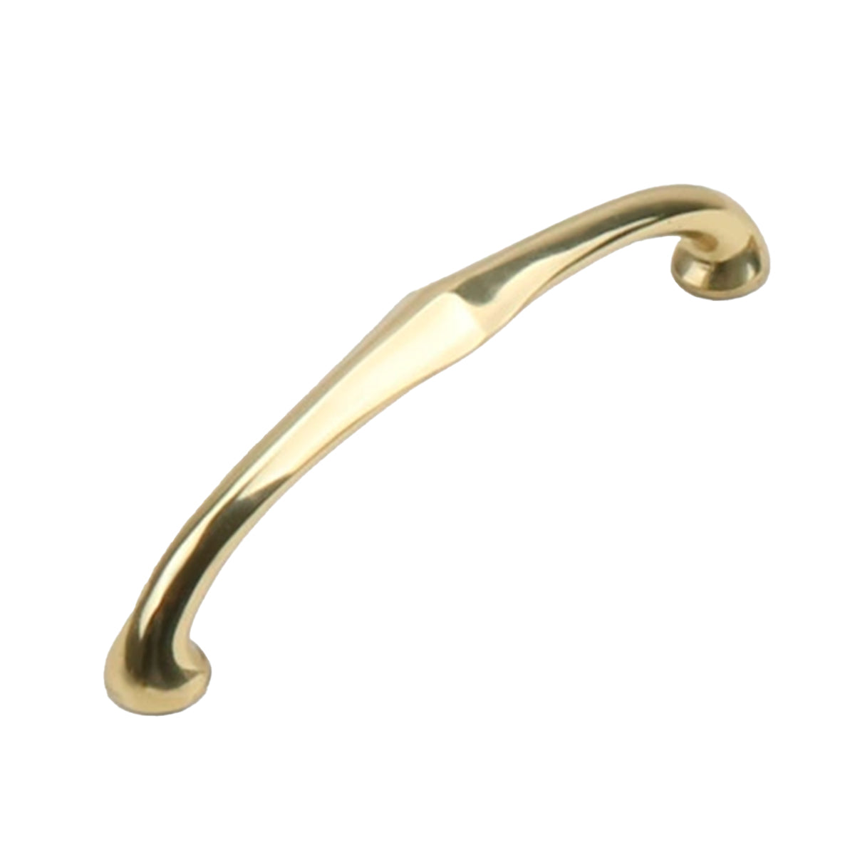 Solid Brass Cabinet Handle with Curved Grip