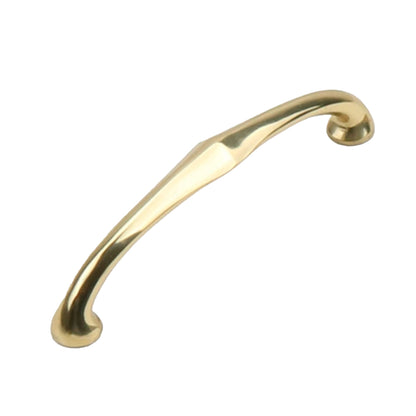 Solid Brass Cabinet Handle with Curved Grip