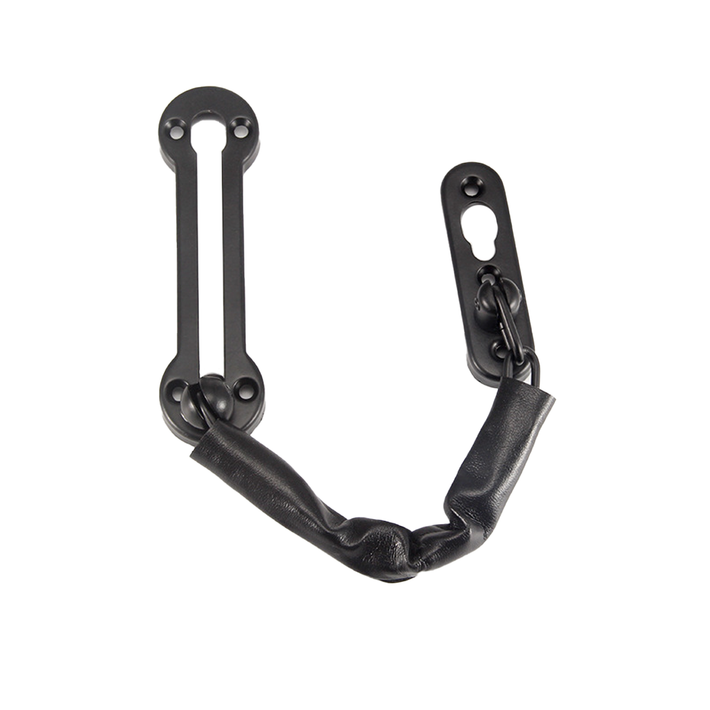 Finish Stainless Steel Security Door Chain Guard - Black