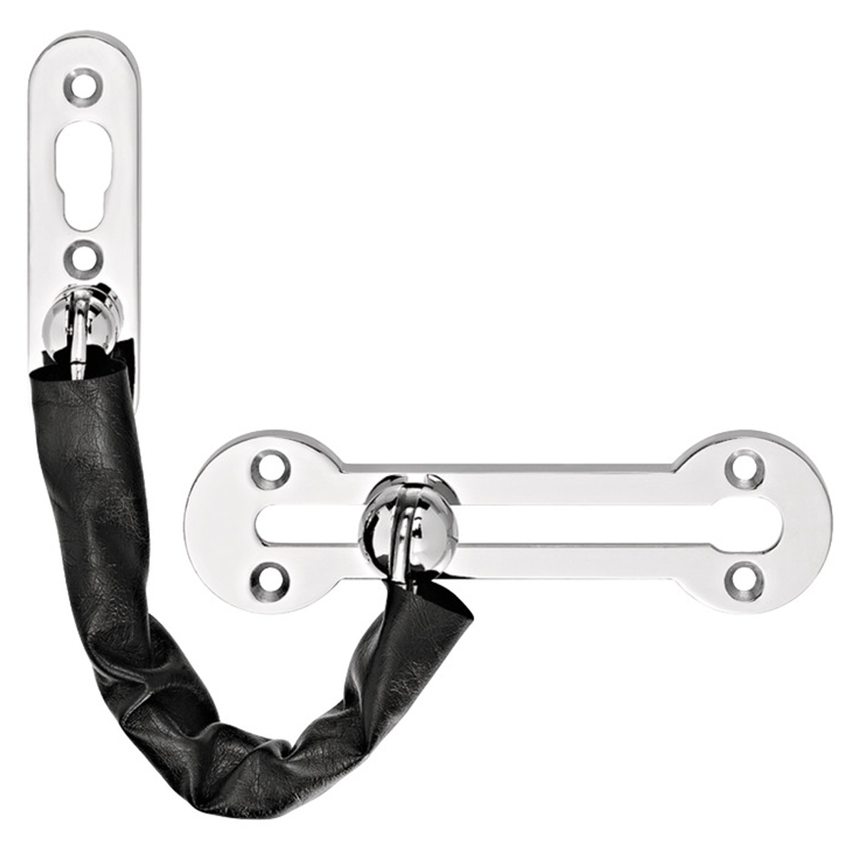 Silver Stainless Steel Finish Security Door Chain Guard