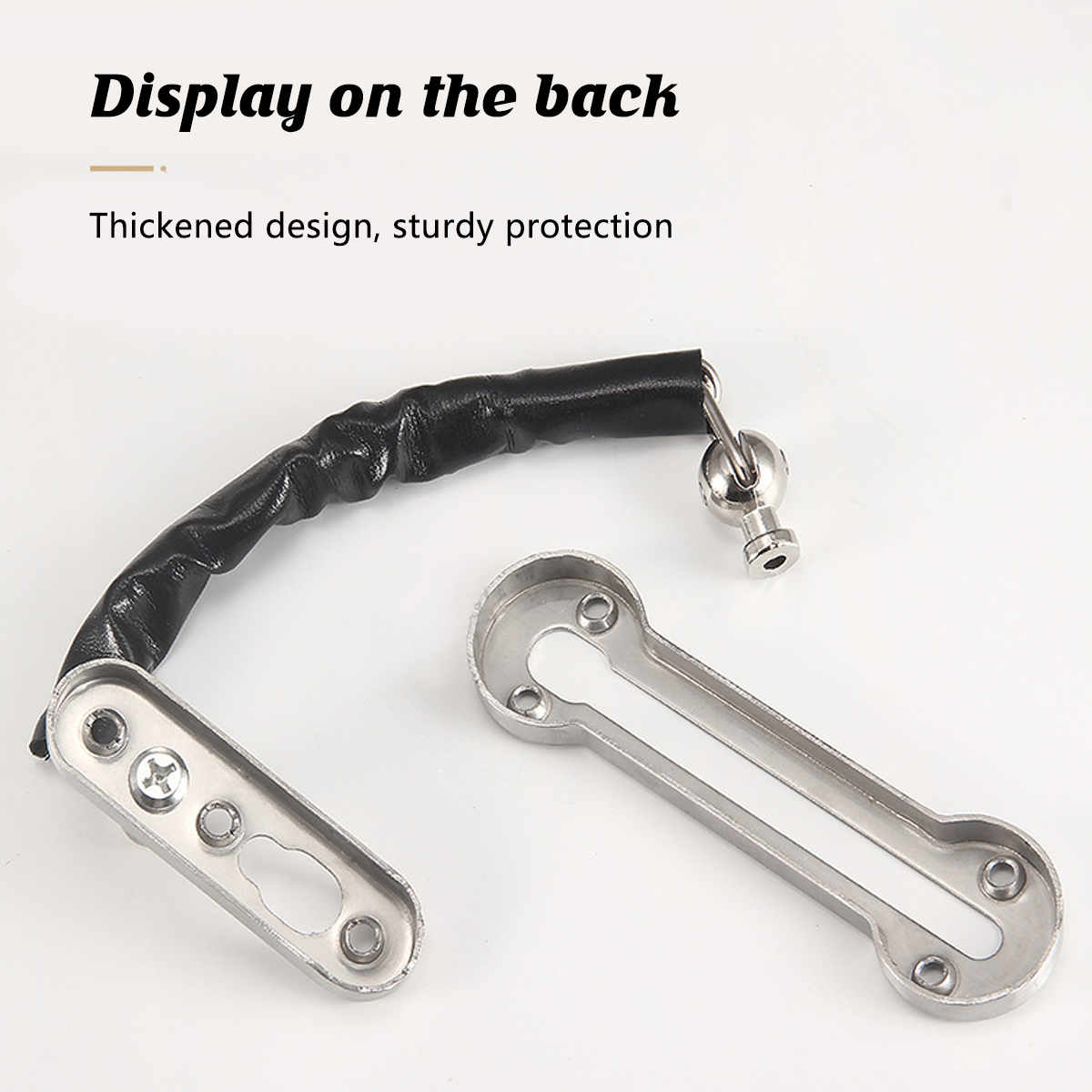 Silver Stainless Steel Finish Security Door Chain Guard