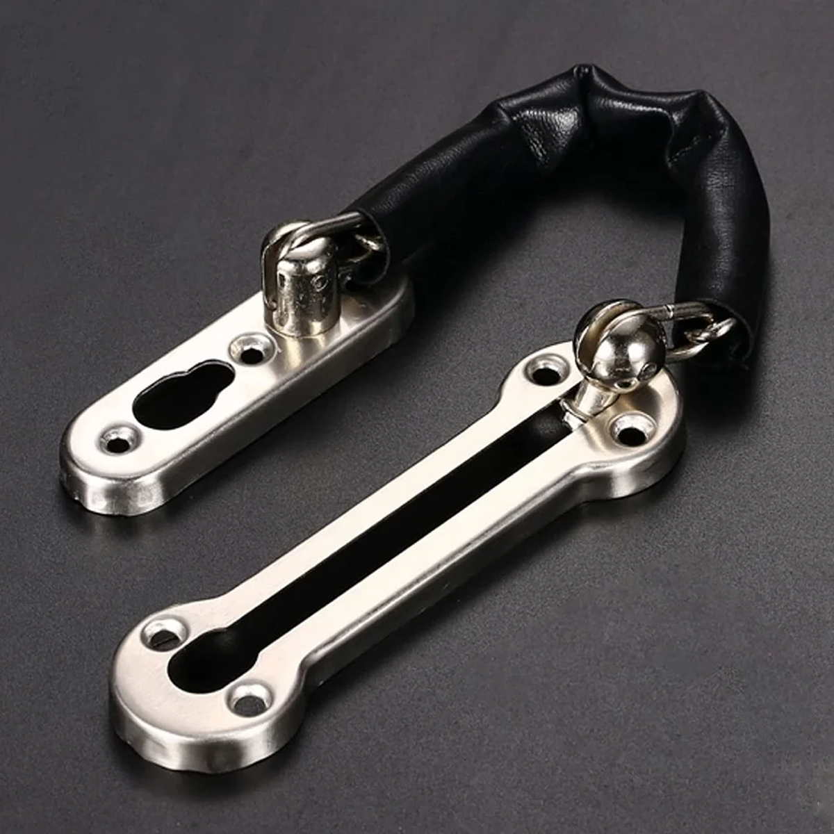 Silver Stainless Steel Finish Security Door Chain Guard