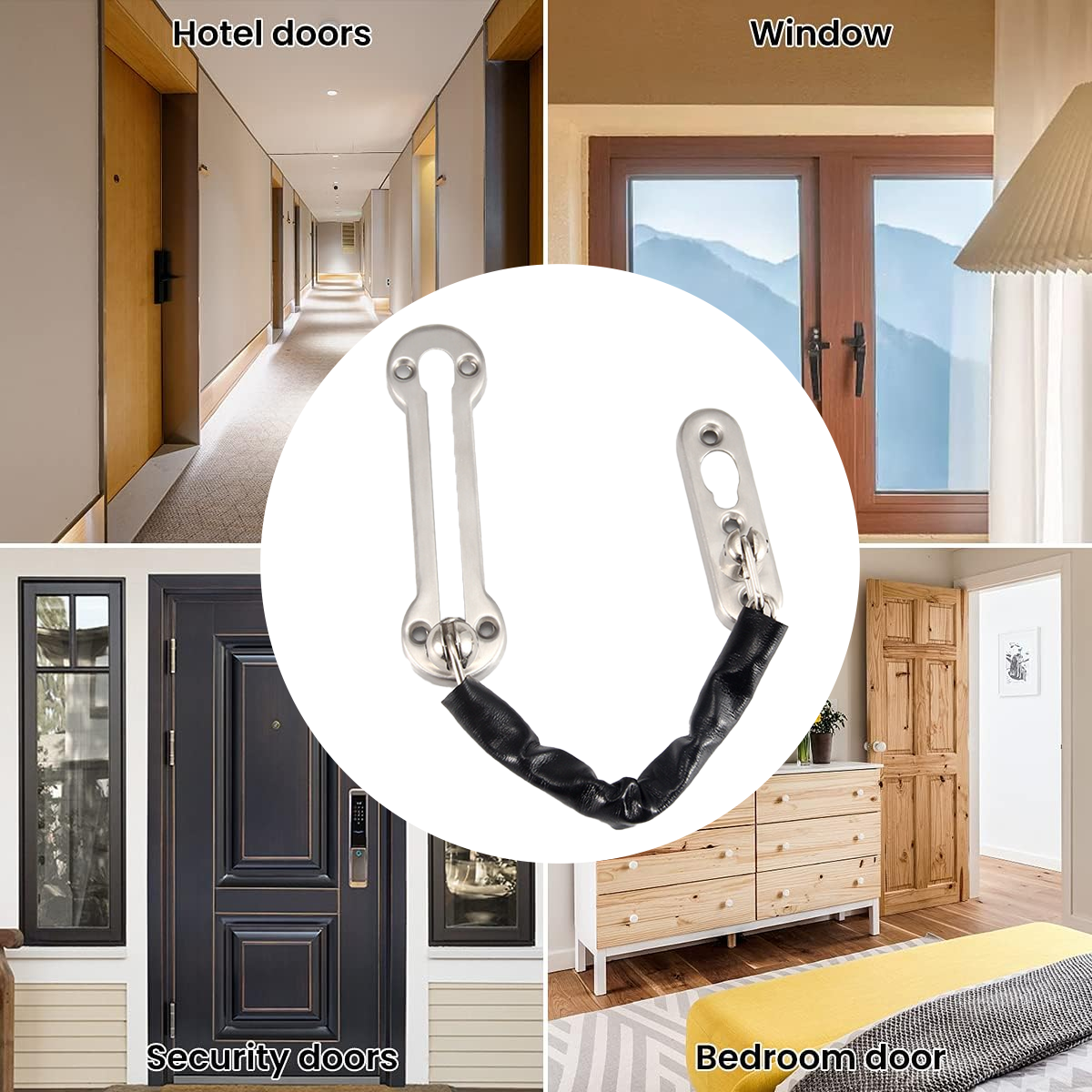 Finish Stainless Steel Security Door Chain Guard - view 11