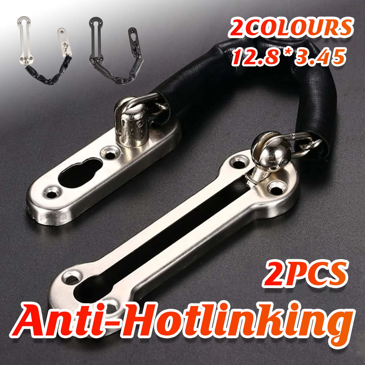 Silver Stainless Steel Finish Security Door Chain Guard