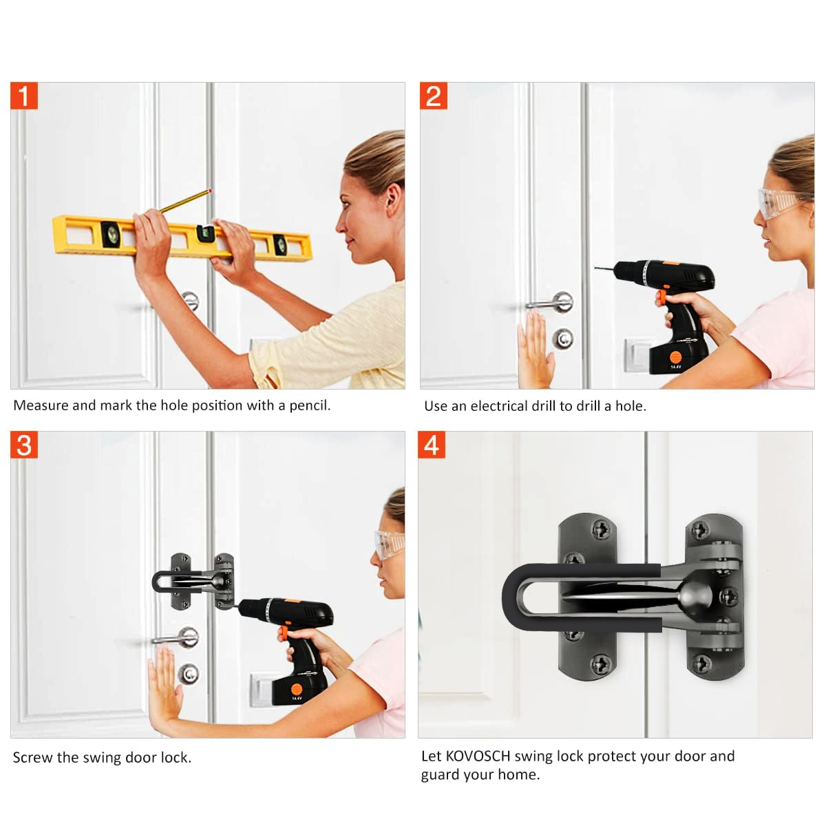 Anti-Corrosion Zinc Alloy Door Security Lock Latch - view 14