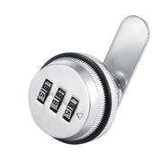 Silver 3-Digit Combination Cam Lock for Cabinets and Mailboxes