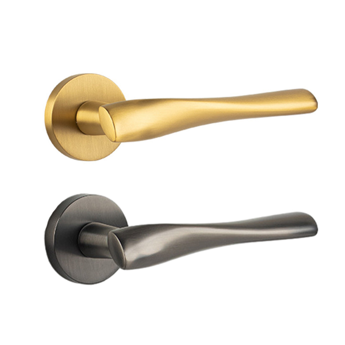 Brass Interior Door Lock Set for Bedroom and Bath Privacy