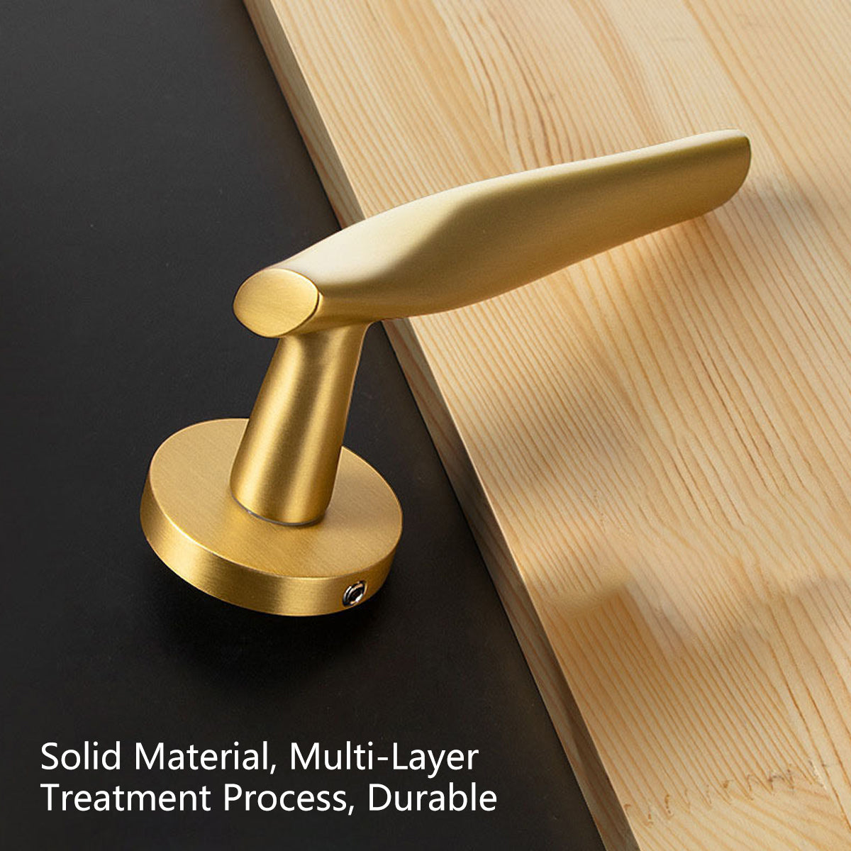 Brass Interior Door Lock Set for Bedroom and Bath Privacy