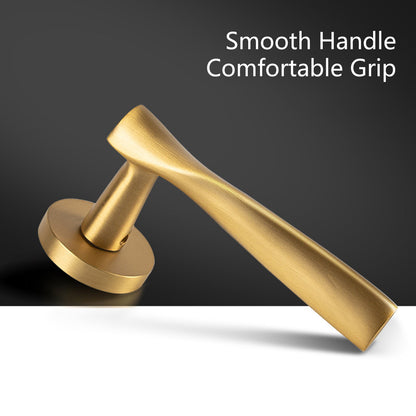 Brass Interior Door Lock Set for Bedroom and Bath Privacy