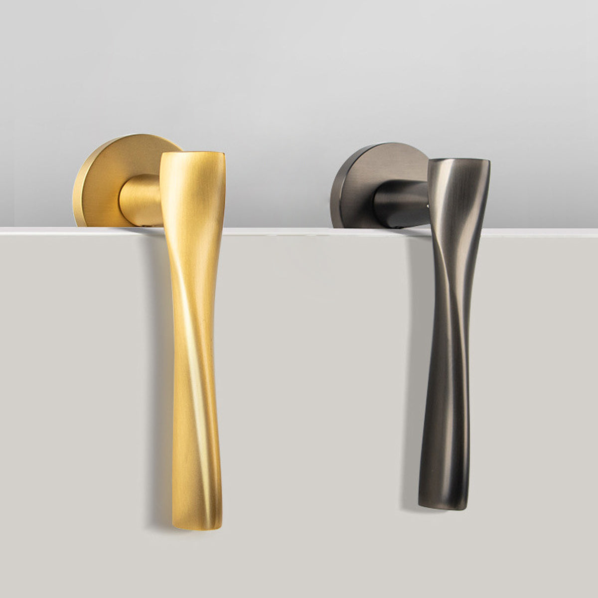 Brass Interior Door Lock Set for Bedroom and Bath Privacy