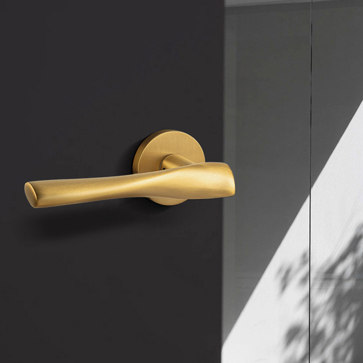 Brass Interior Door Lock Set for Bedroom and Bath Privacy