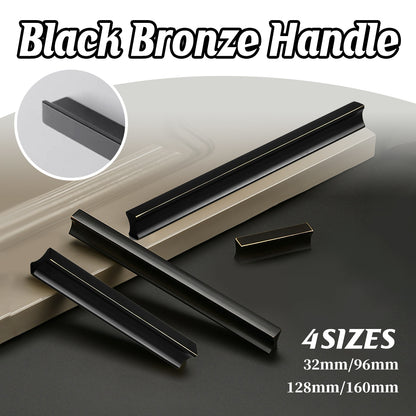 Pure Copper Cabinet Handle with Black Bronze Finish
