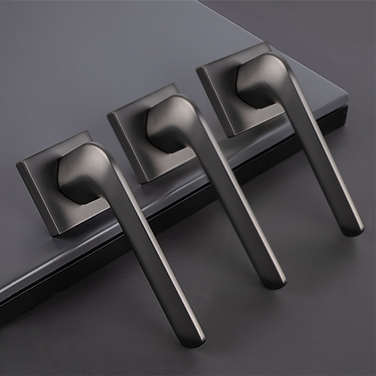 Interior Door Handle Lock Set with Matte Finish Silent Lock