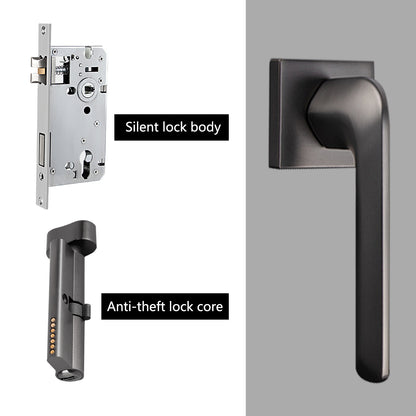 Interior Door Handle Lock Set with Matte Finish Silent Lock