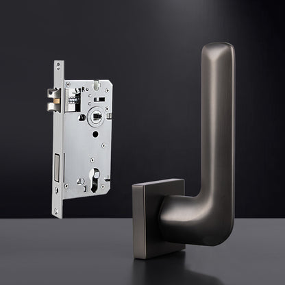 Interior Door Handle Lock Set with Matte Finish Silent Lock