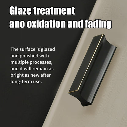 Pure Copper Cabinet Handle with Black Bronze Finish