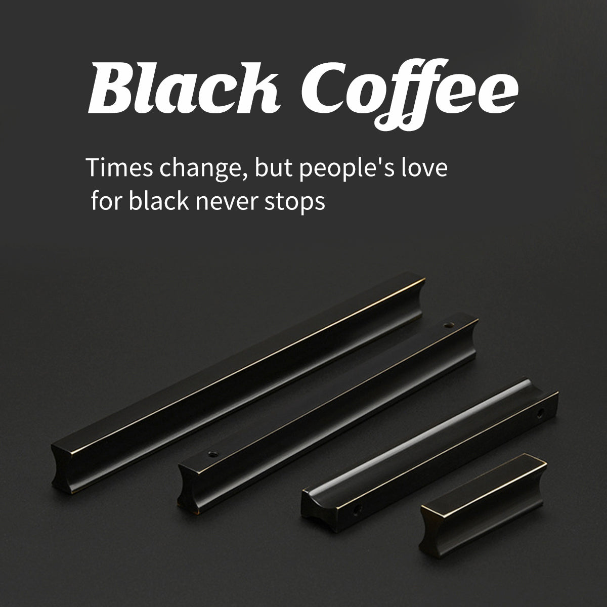 Pure Copper Cabinet Handle with Black Bronze Finish