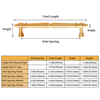 Brass Cabinet Pull Handle with Brushed Finish