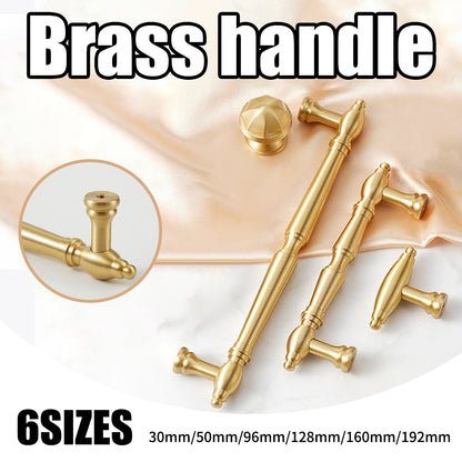 Brass Cabinet Pull Handle with Brushed Finish