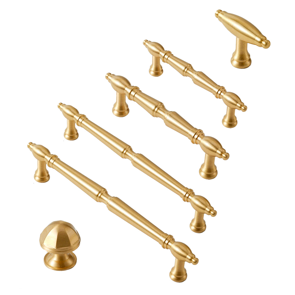 Brass Cabinet Pull Handle with Brushed Finish