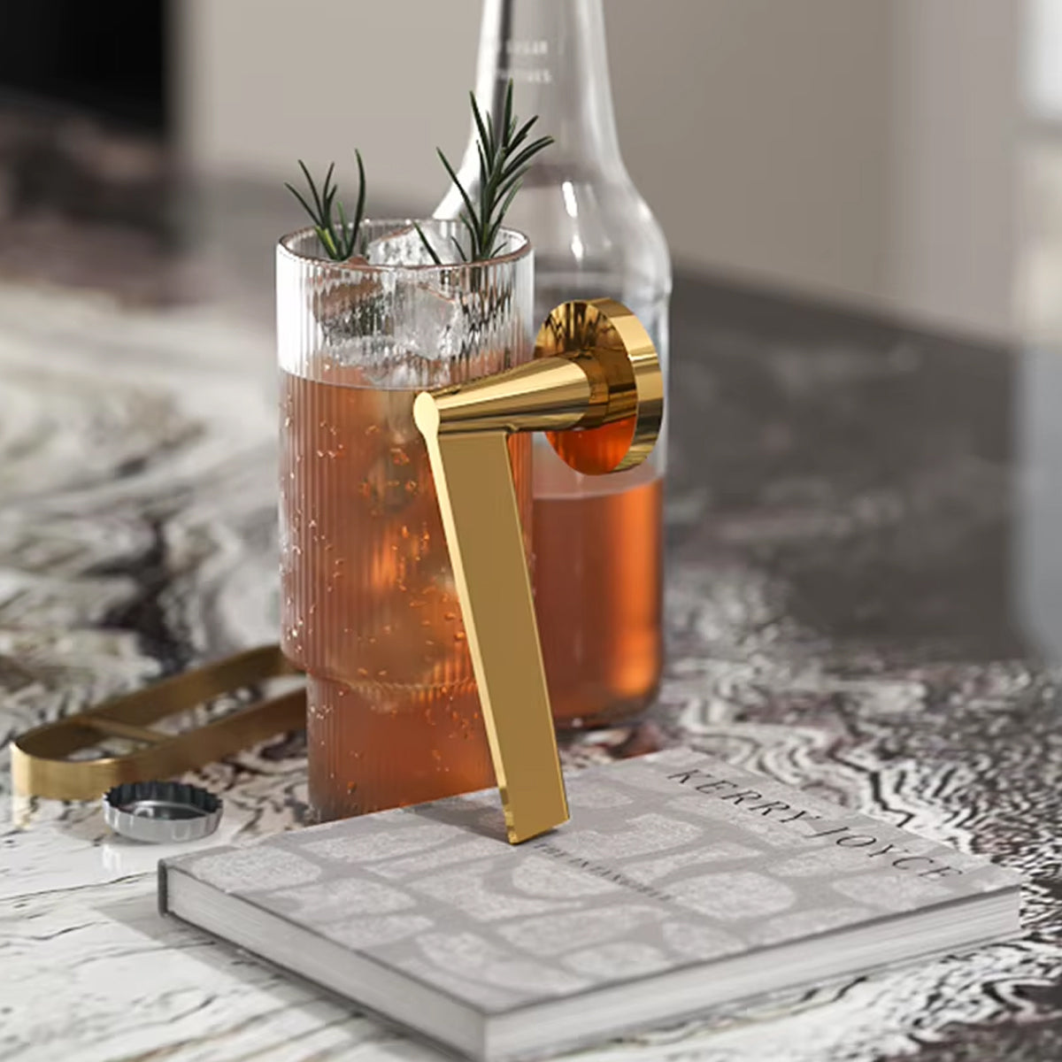 Brass Zinc Alloy Passage Lever Handle Lock Set 135mm - PVD Gold