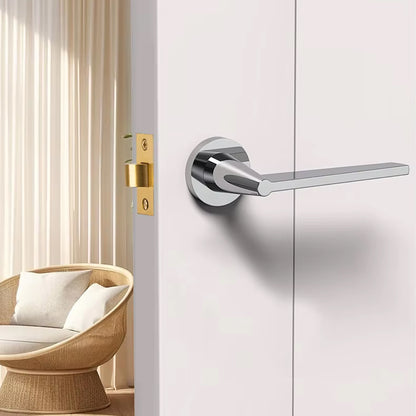Door Lock Set with Copper Handle and Brass Core