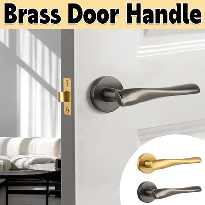 Brass Interior Door Lock Set for Bedroom and Bath Privacy