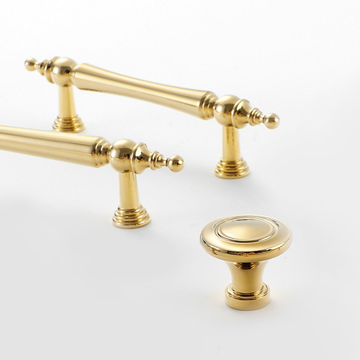 Brass Cabinet Handles with Vintage Gold Finish