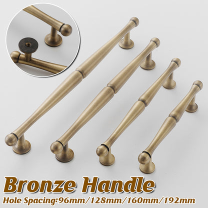 Bronze Brass Cabinet Handle with Brushed Retro Design