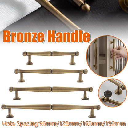 Bronze Brass Cabinet Handle with Brushed Retro Design