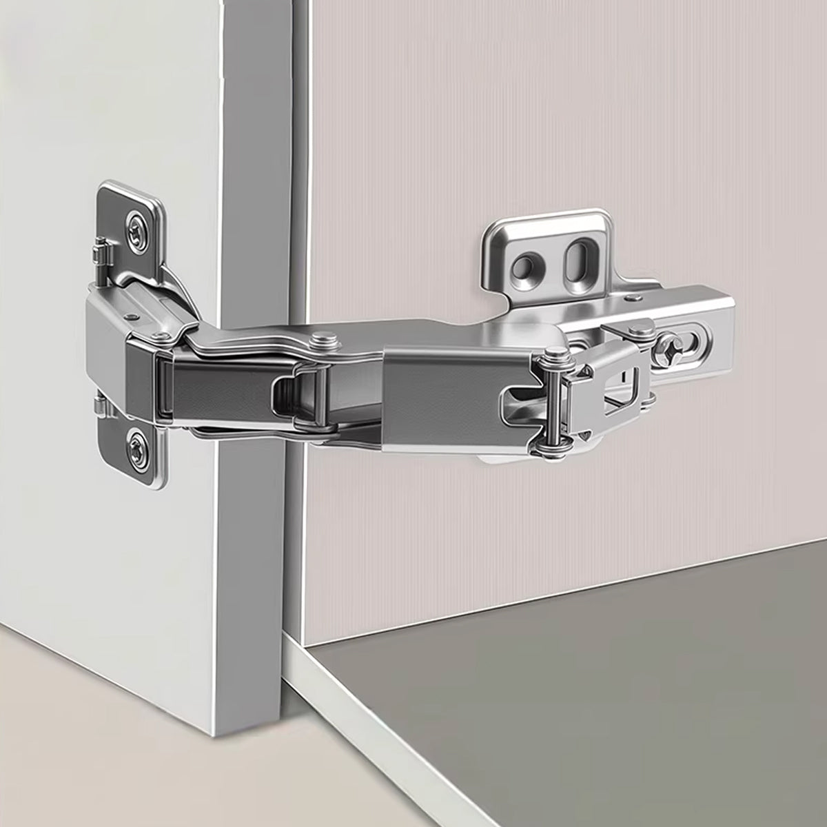 2 Pcs Cabinet Door Hinge for Frameless with Screws