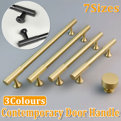 Vertical Grain Metal Cabinet Handles with Multiple Sizes
