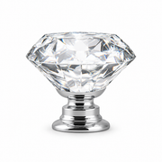 Crystal Zinc Alloy Cabinet Knob / 30mm 40mm 10 Pack - Clear