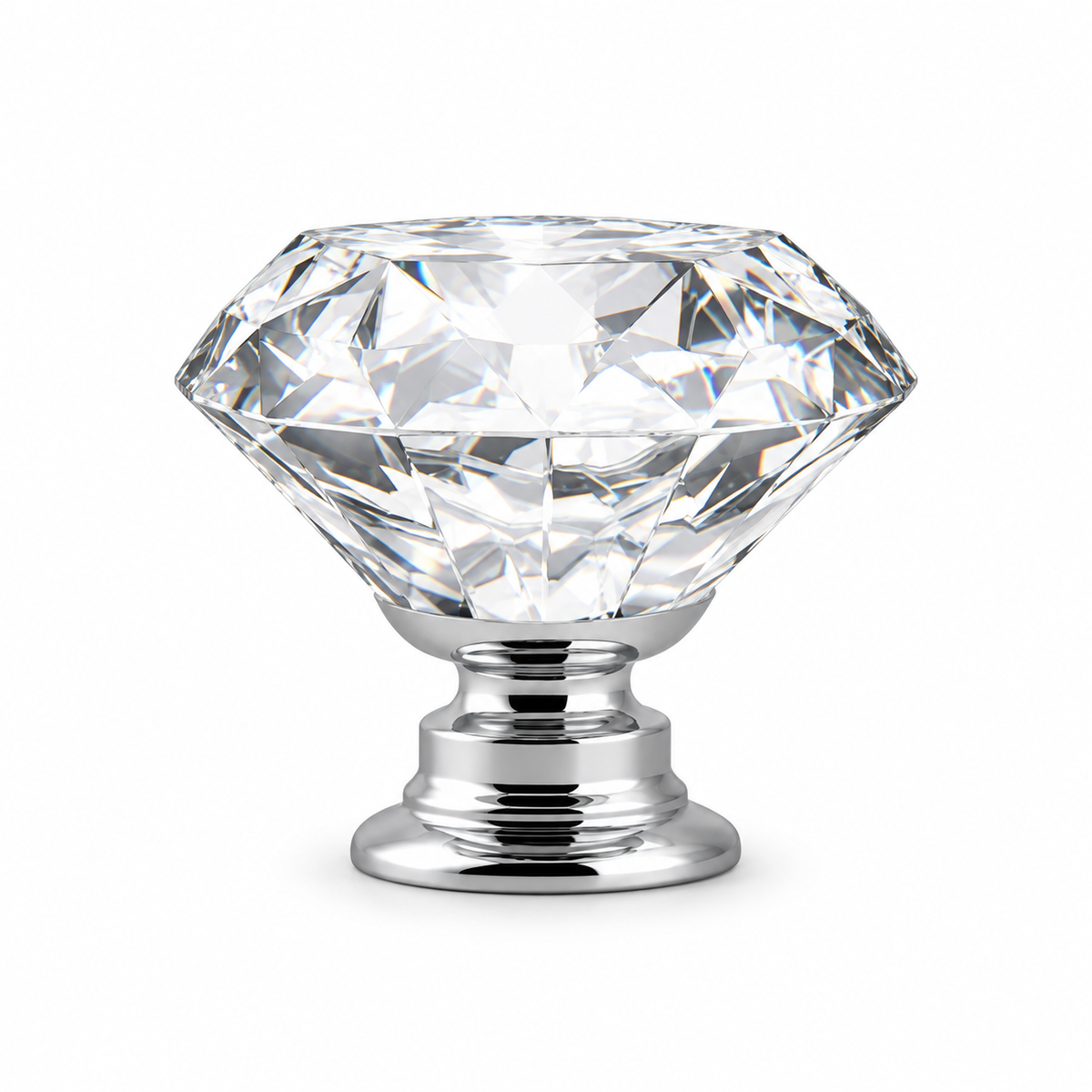 Crystal Zinc Alloy Cabinet Knob / 30mm 40mm 10 Pack - Clear