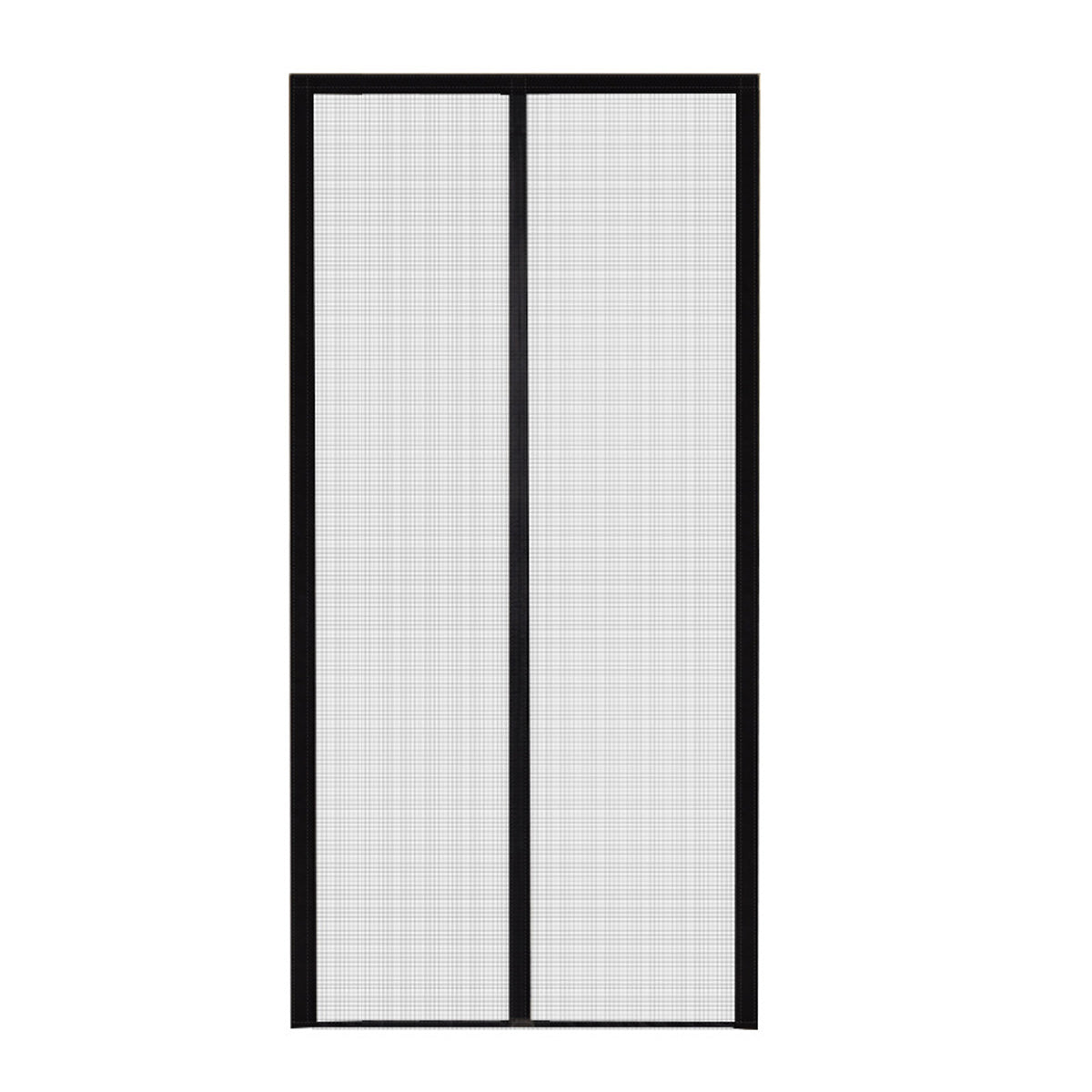 Black Magnetic Closure Fiberglass Mesh Anti Mosquito Door Curtain