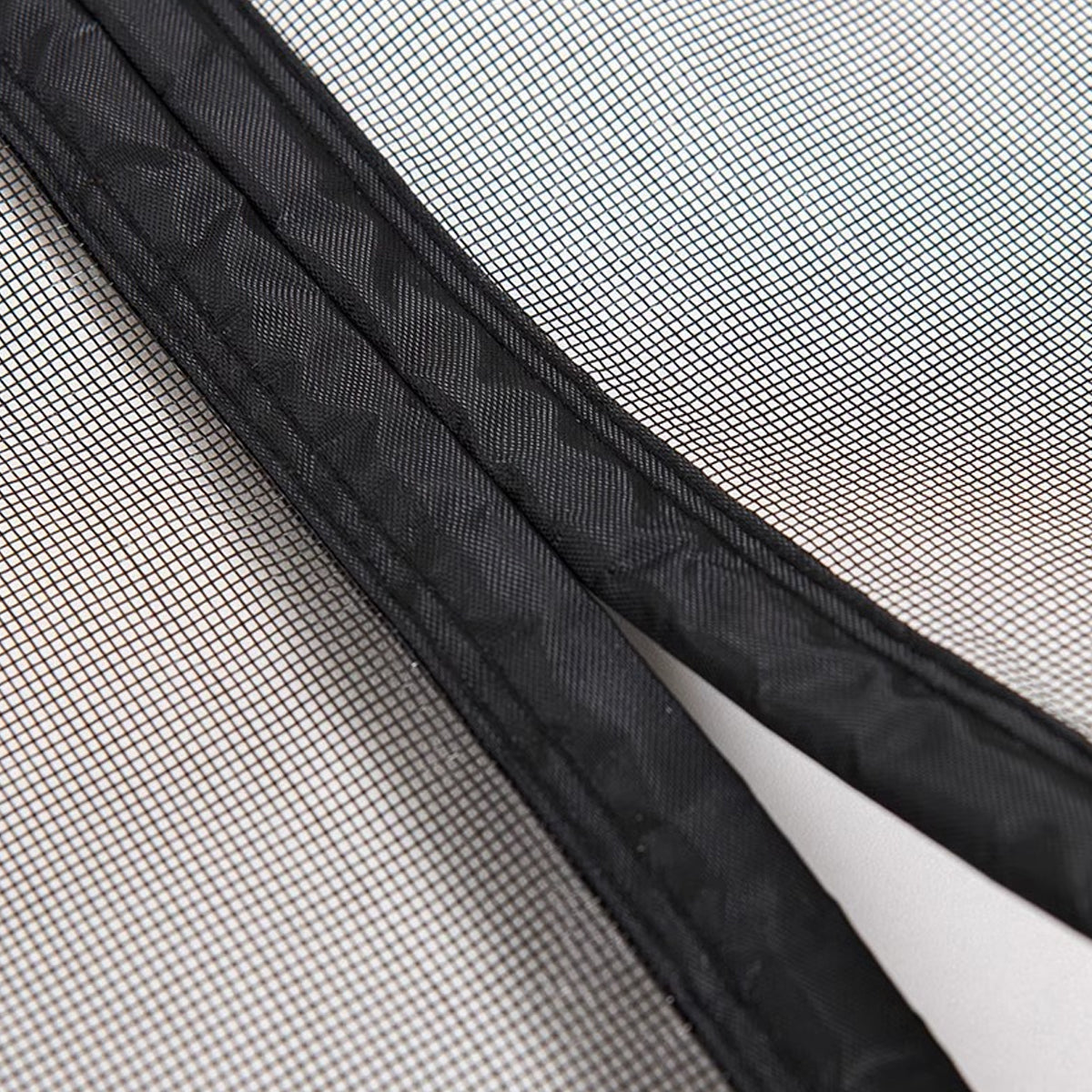 Black Magnetic Closure Fiberglass Mesh Anti Mosquito Door Curtain