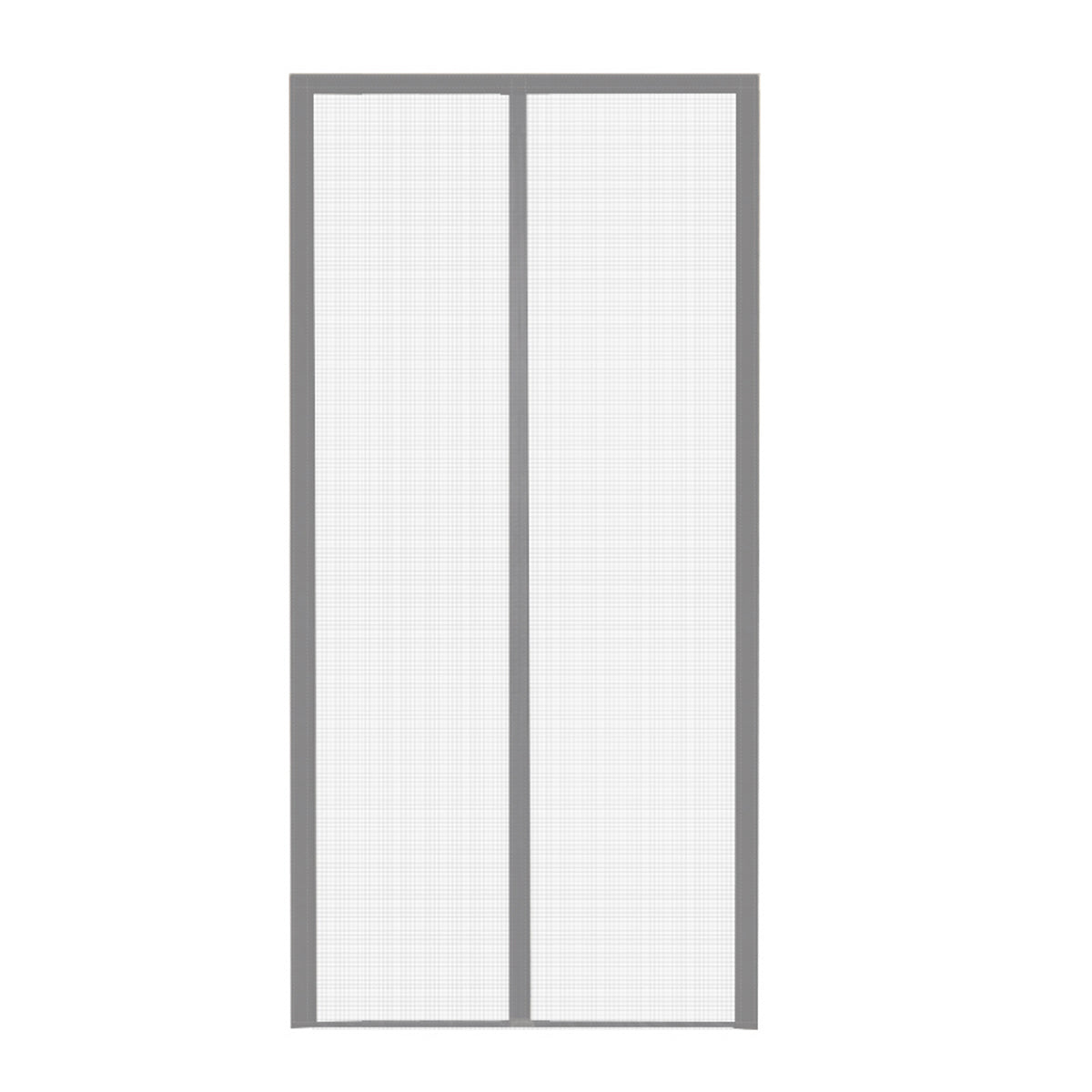Grey Magnetic Closure Fiberglass Mesh Anti Mosquito Door Curtain