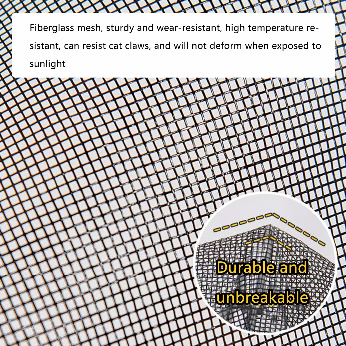 Black Magnetic Closure Fiberglass Mesh Anti Mosquito Door Curtain