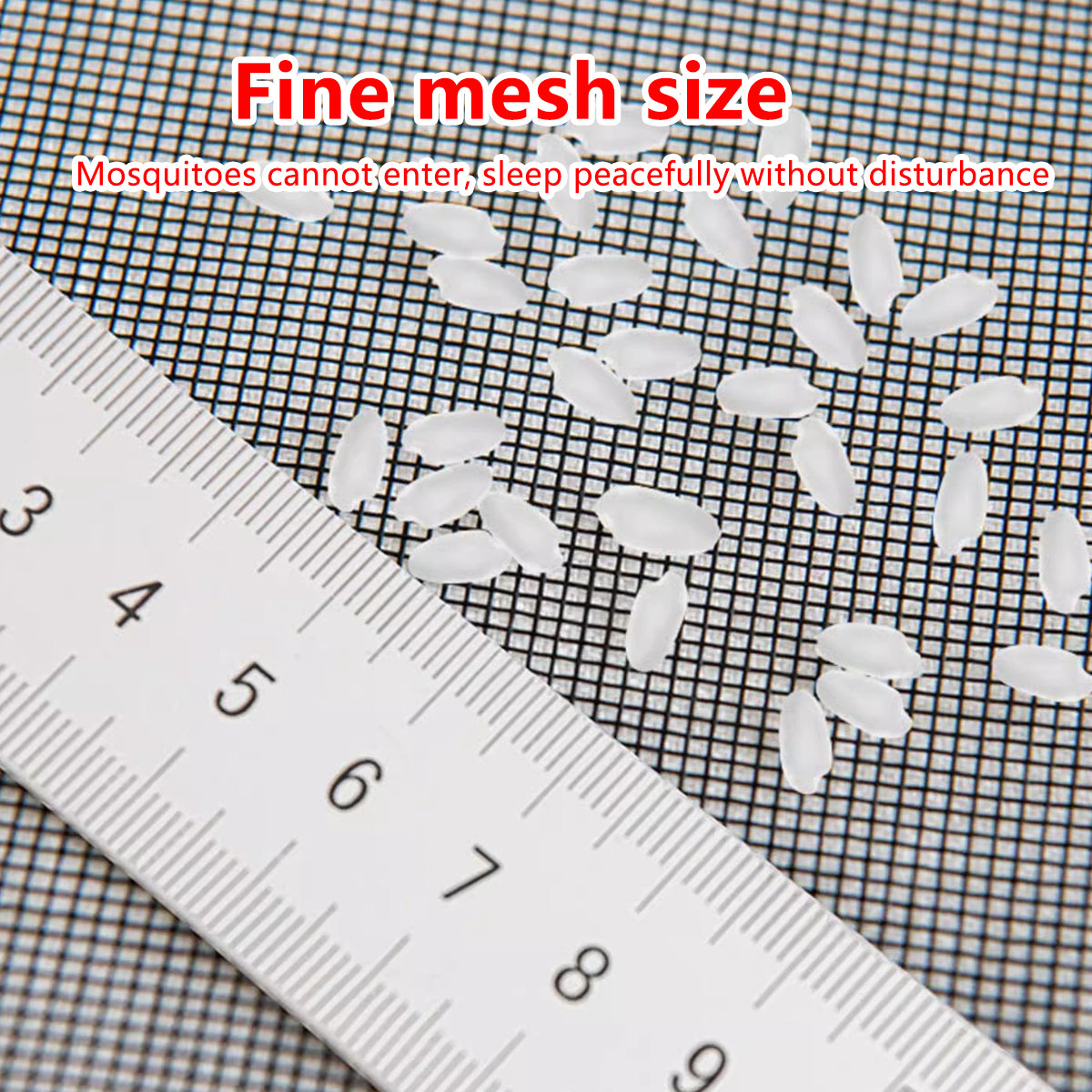 Black Magnetic Closure Fiberglass Mesh Anti Mosquito Door Curtain